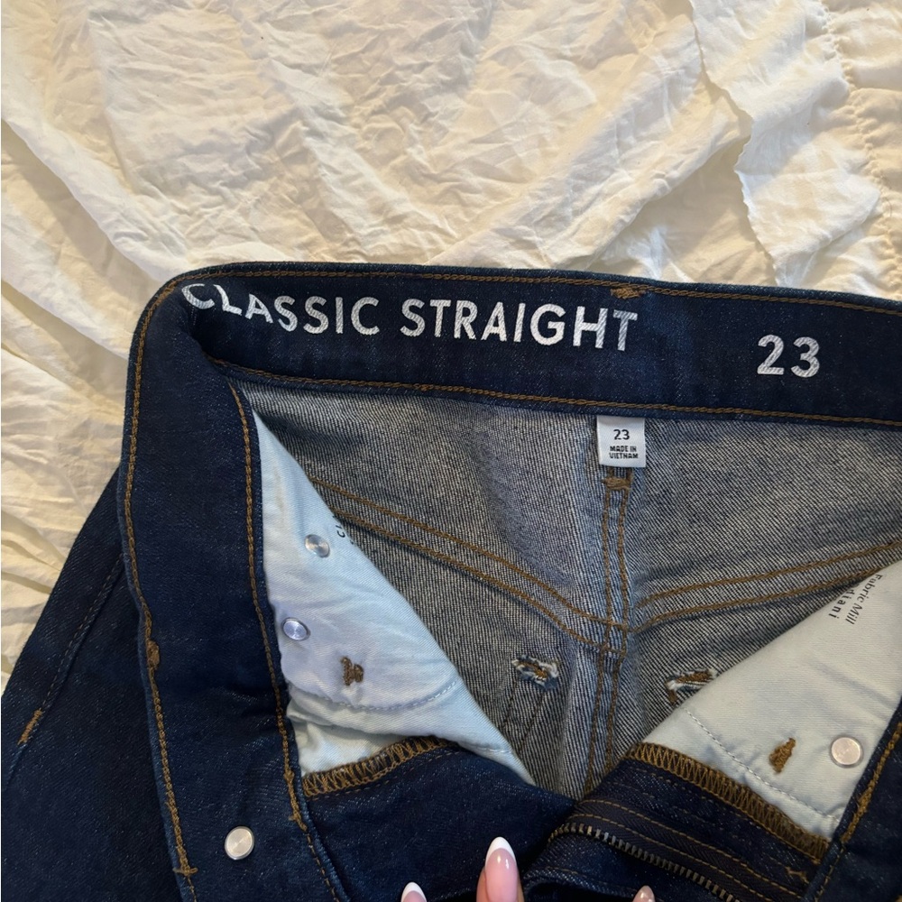 J. Crew Classic Straight Leg Jeans - Dark Blue